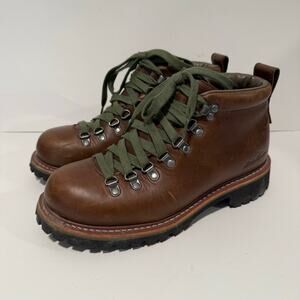 Eddie Bauer Men's K-6 Hiking Boots Leather Waterproof Brown Vibram 8